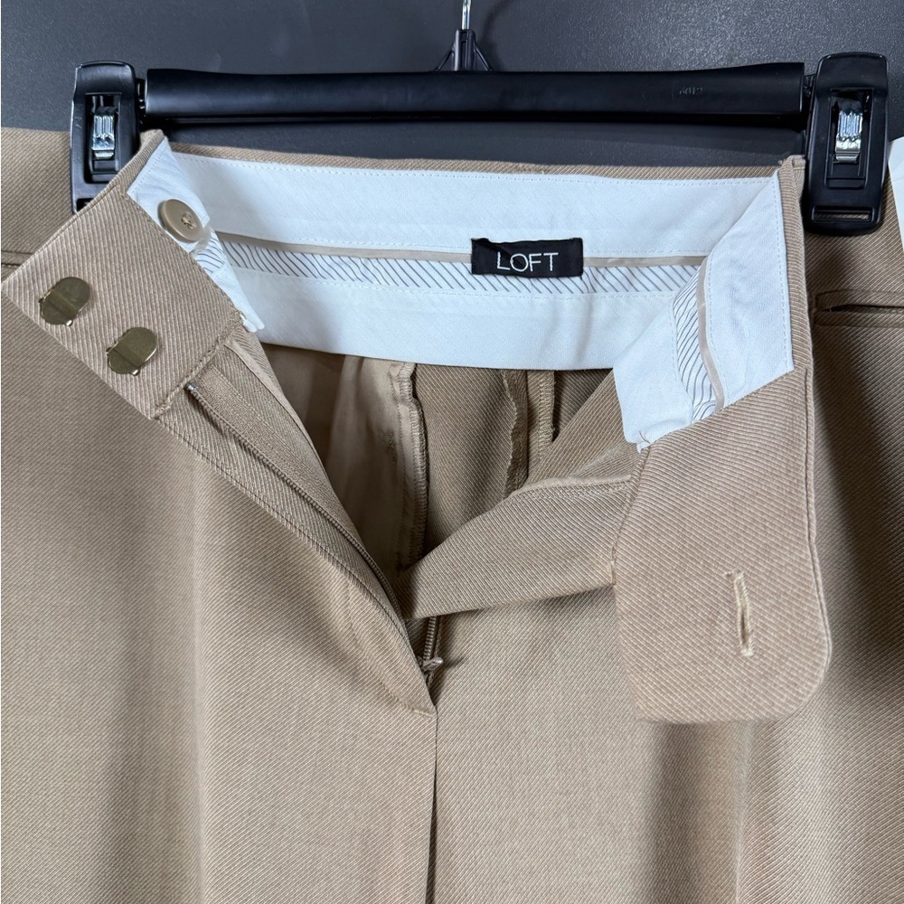 LOFT Tailored Tan Trousers Women’s 16S Office NWT! - Picture 5 of 10